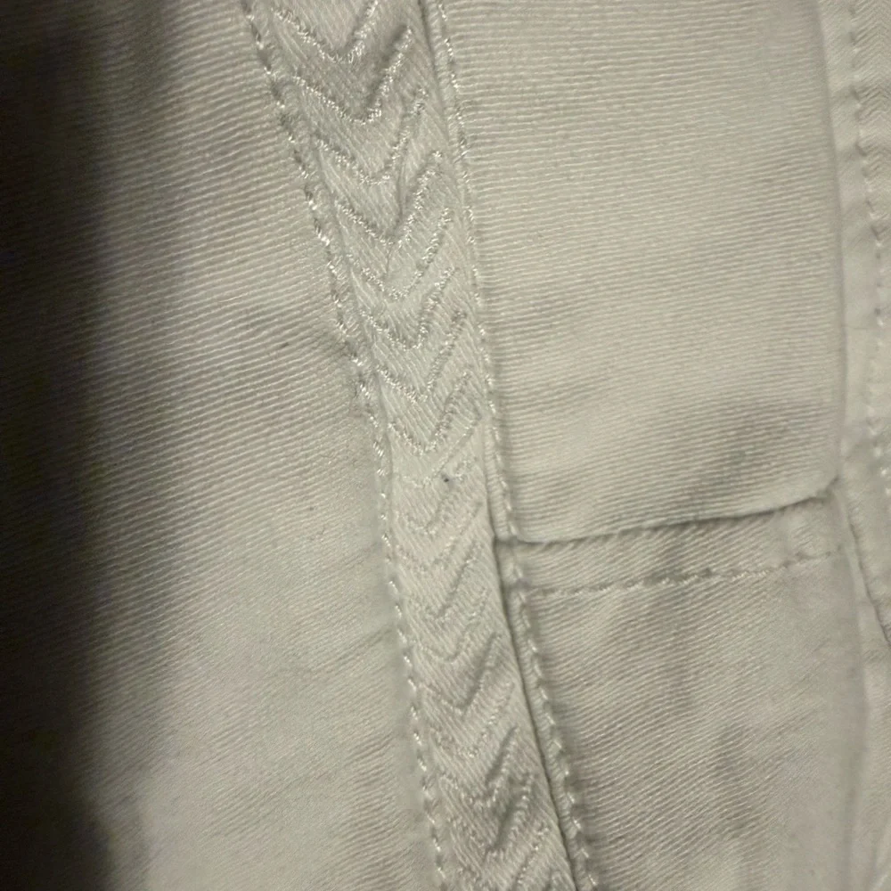 Market & Spruce Men's White Flat-Front Cotton Shorts